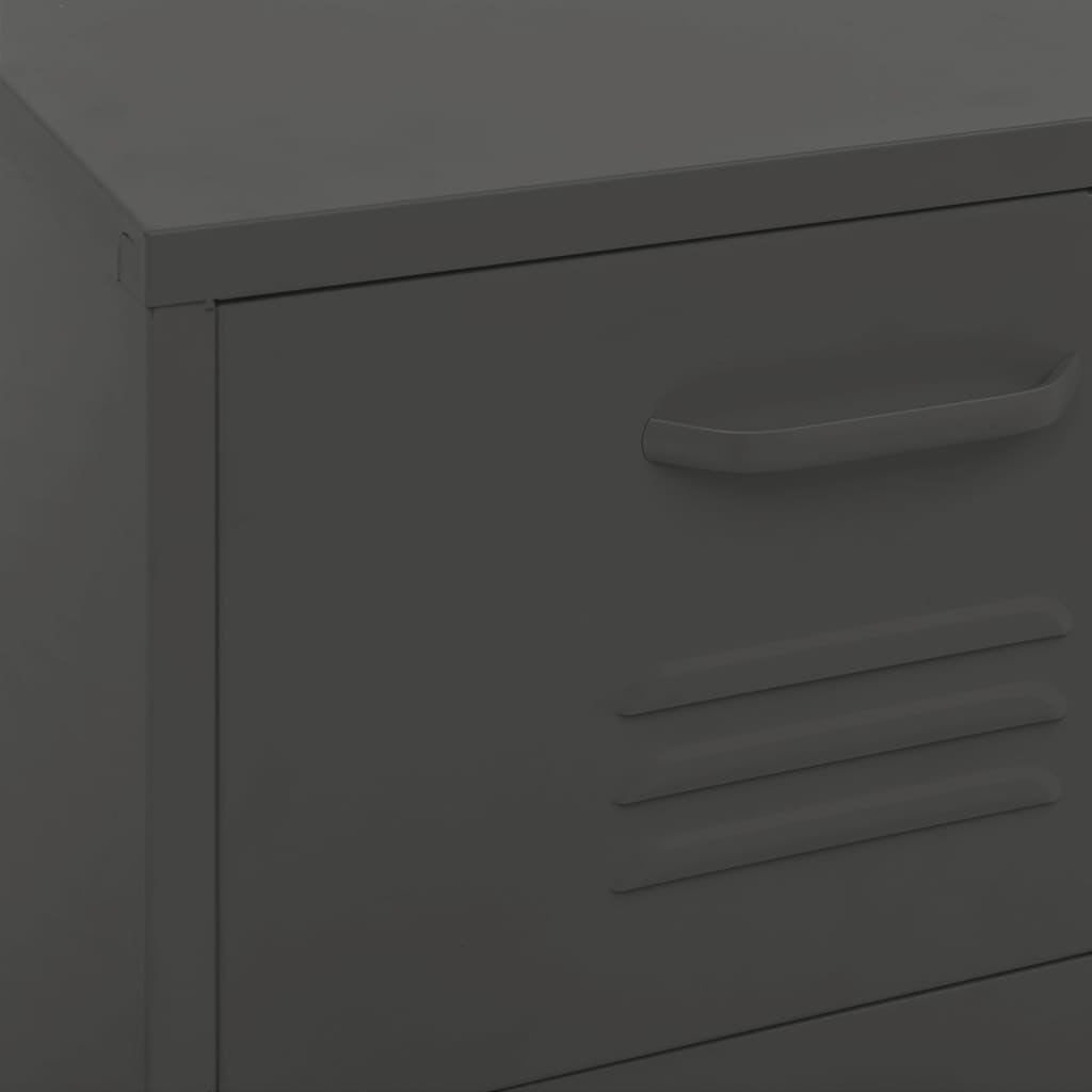 Storage cabinet anthracite 42.5x35x101.5 cm steel