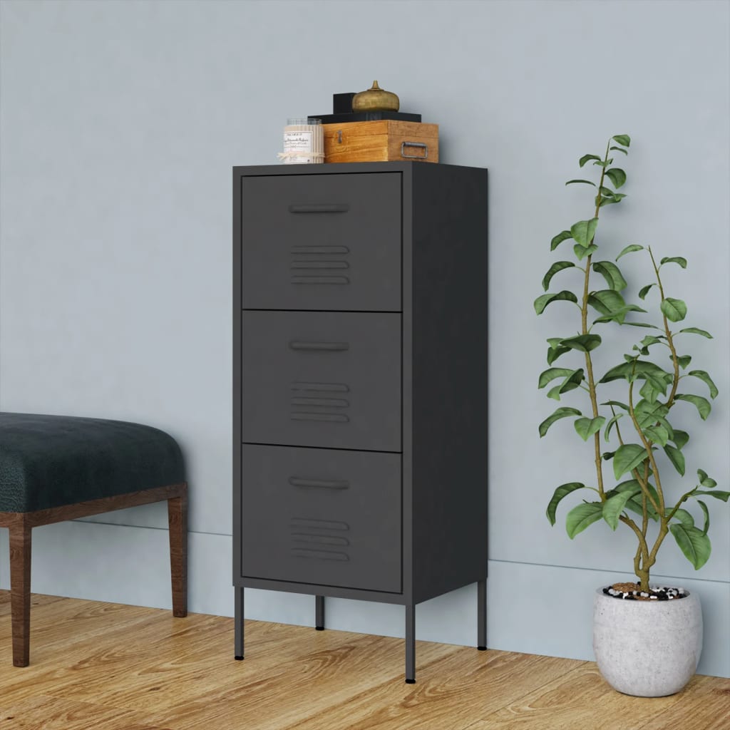 Storage cabinet anthracite 42.5x35x101.5 cm steel