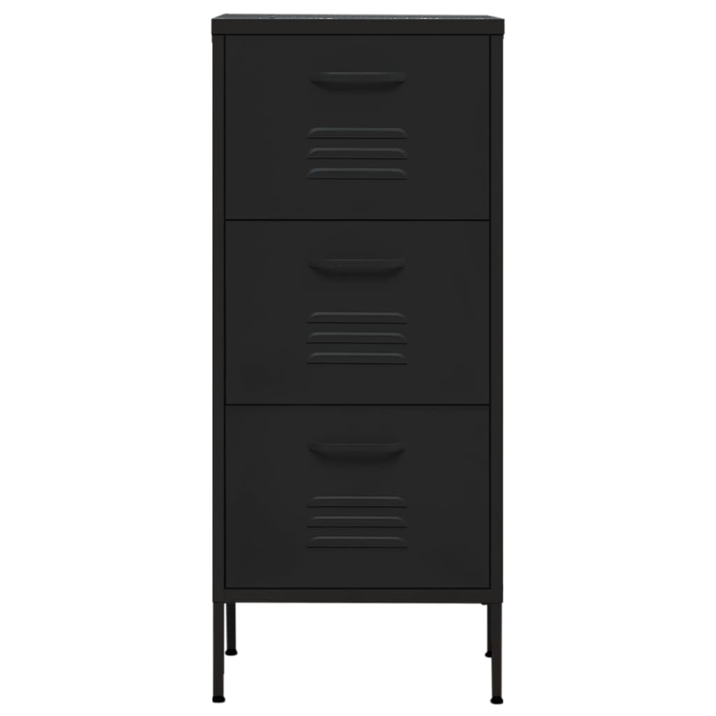 Storage cabinet black 42.5x35x101.5 cm steel