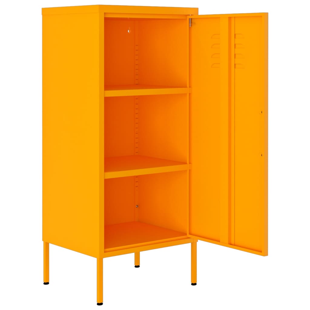 Storage cabinet mustard yellow 42.5x35x101.5 cm steel