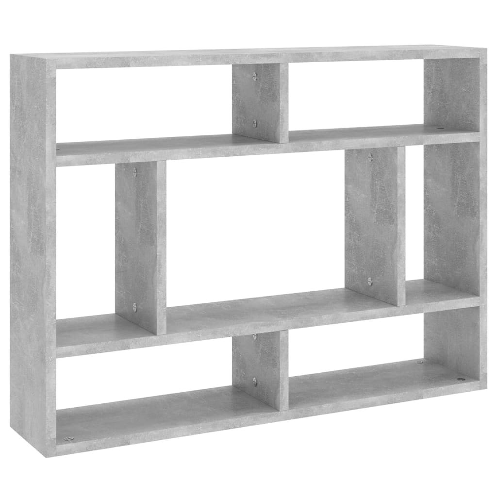 Wall shelf concrete grey 75x16x55 cm wood material