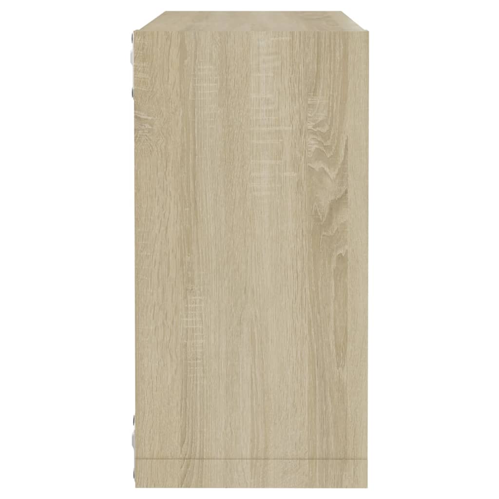 Cube shelves 2 pcs. Sonoma oak 30x15x30 cm