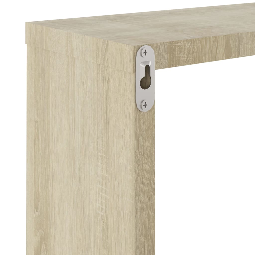 Cube shelves 2 pcs. Sonoma oak 30x15x30 cm