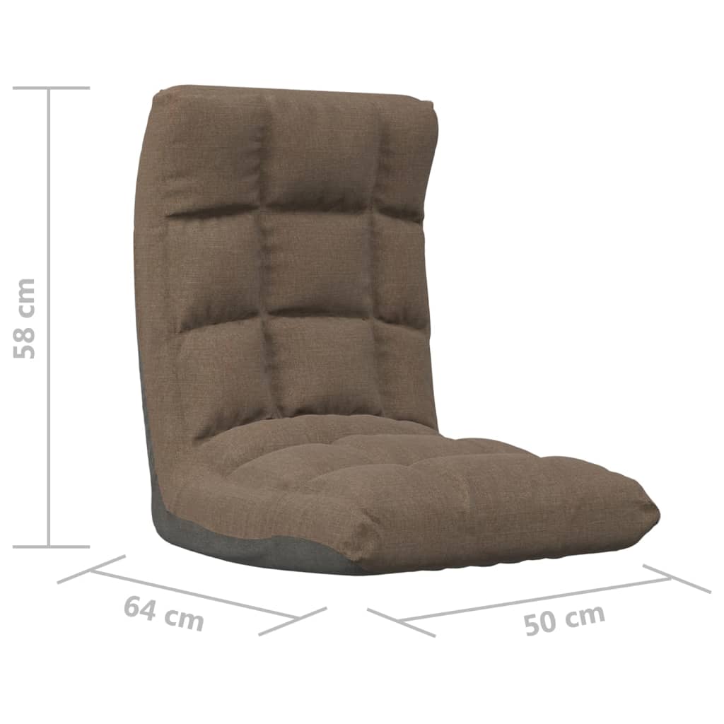 Bodenstuhl Faltbar Taupe Stoff