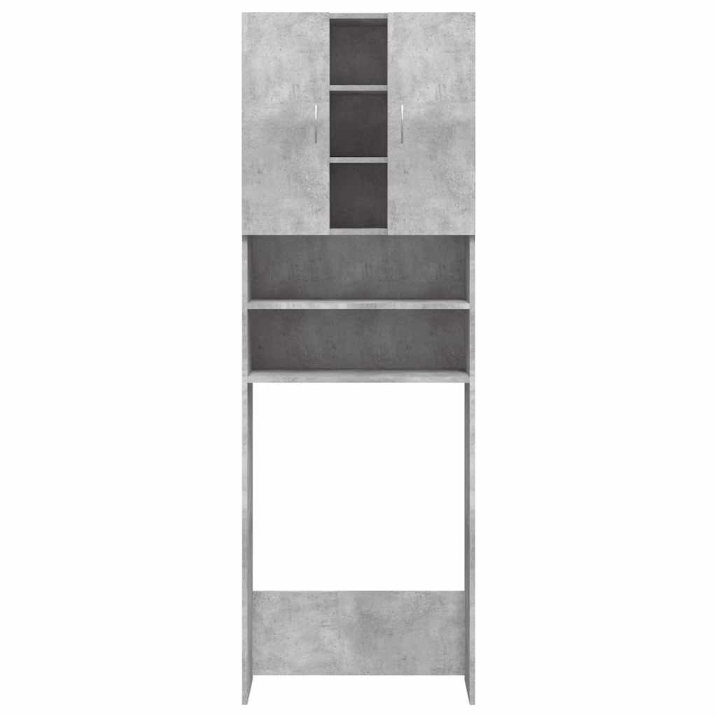 Waschmaschinenschrank Betongrau 64x25,5x190 cm