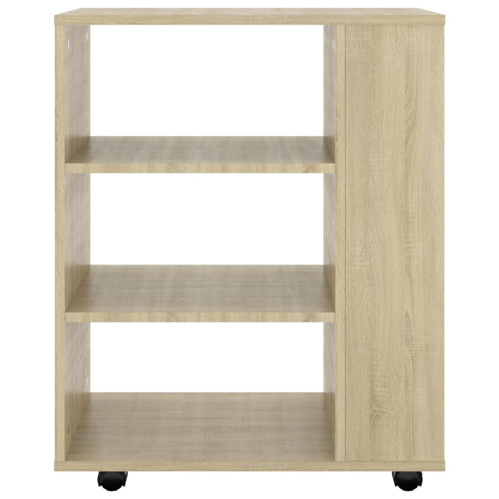 Rolling Cabinet Sonoma Oak 60x35x75 cm Wood Material