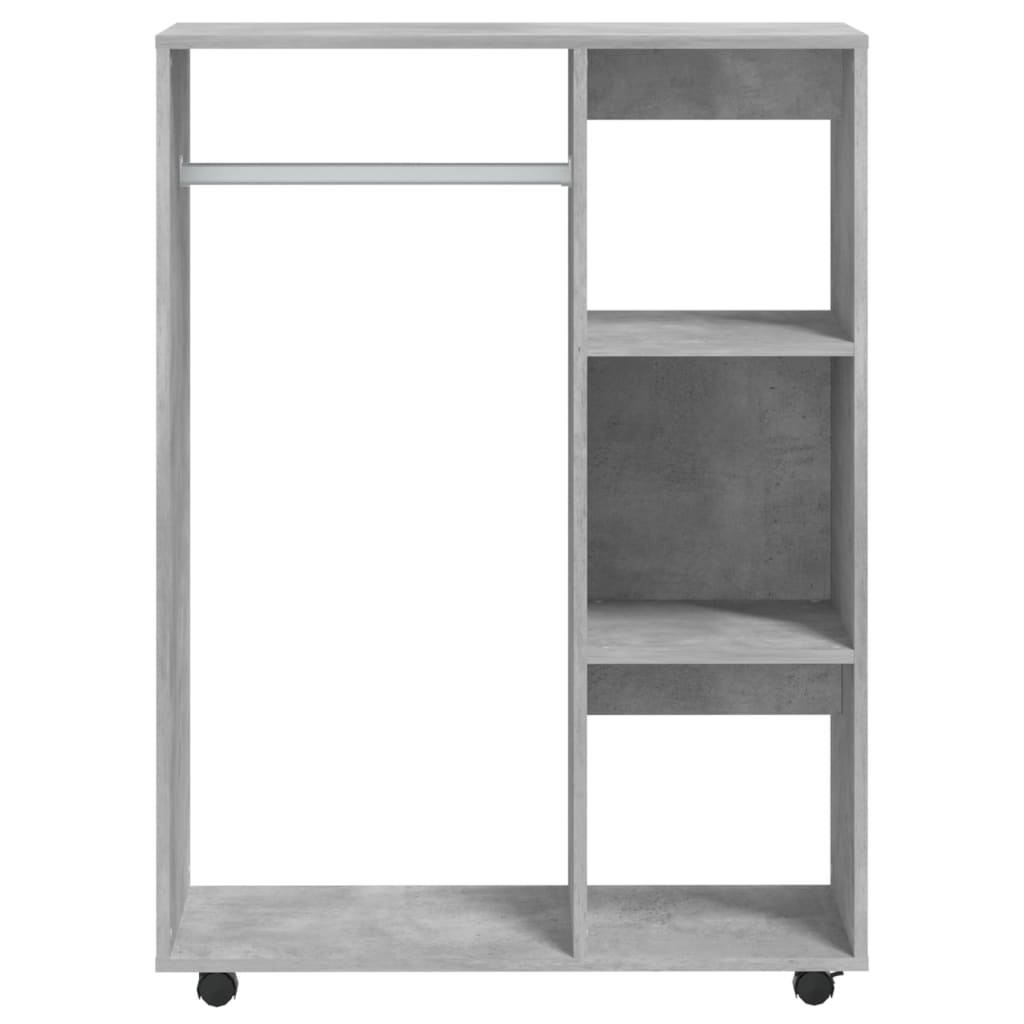 Kleiderschrank Betongrau 80x40x110 cm Holzwerkstoff