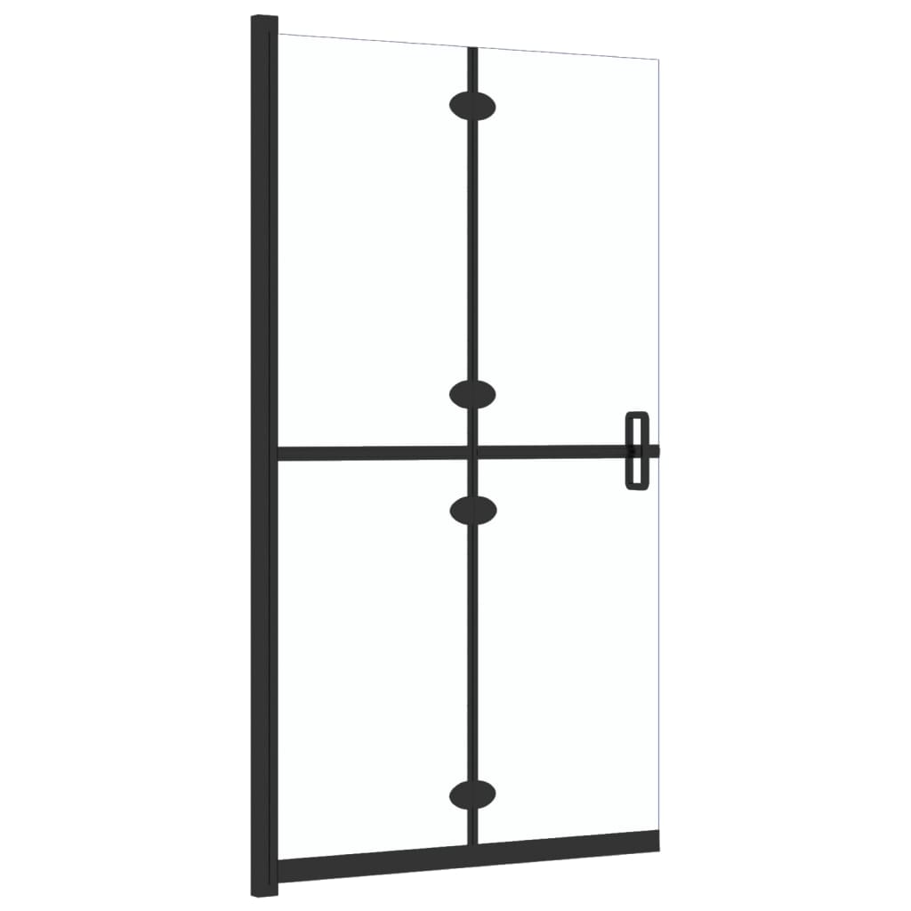Foldable walk-in shower screen made of transparent tempered glass 80x190 cm