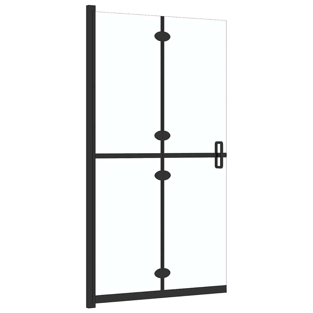 Foldable walk-in shower screen made of transparent tempered glass 100x190 cm