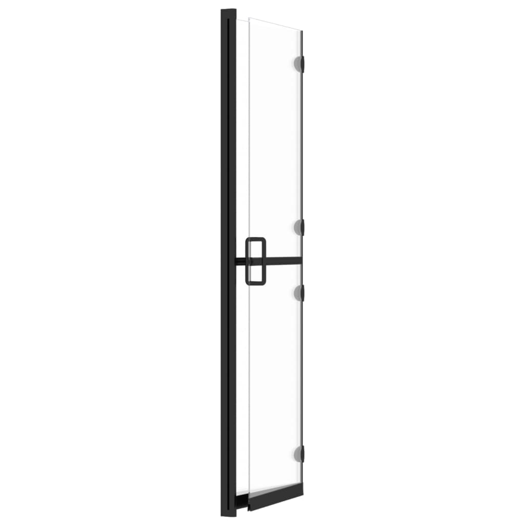 Foldable walk-in shower screen made of transparent tempered glass 110x190 cm