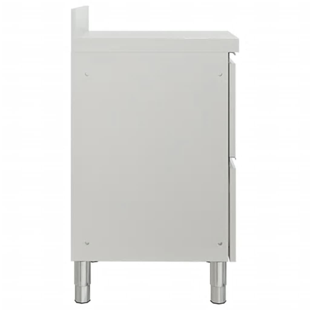 Gastro kitchen cabinets with 2 drawers 2 pcs. stainless steel
