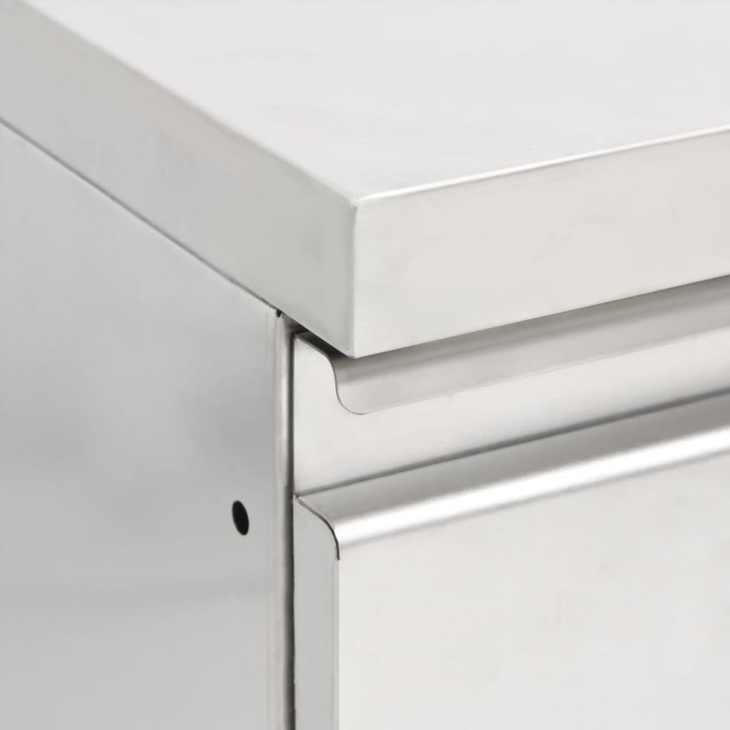 Gastro kitchen cabinets with 2 drawers 2 pcs. stainless steel