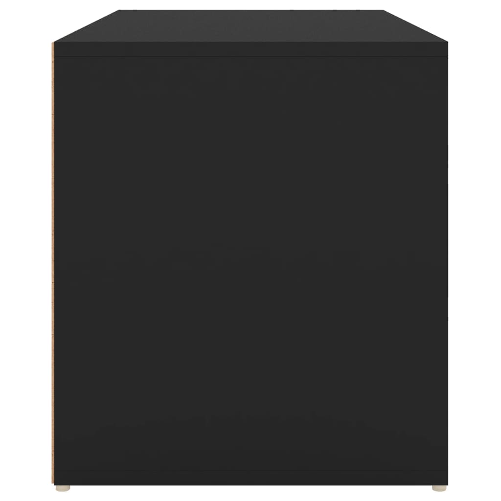 Flurbank 80x40x45 cm Schwarz Holzwerkstoff