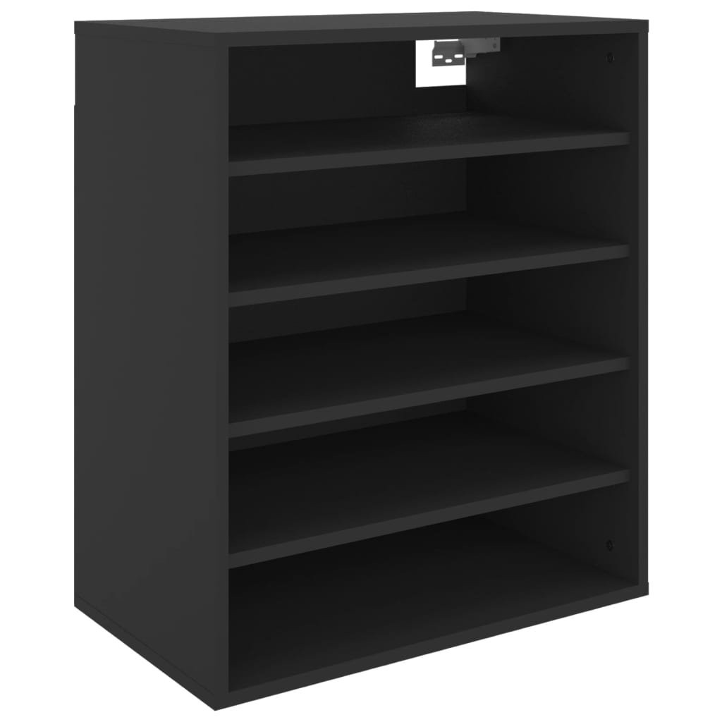 Shoe Cabinet Black 60x35x70 cm Wood Material