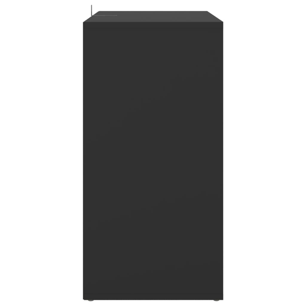 Shoe Cabinet Black 60x35x70 cm Wood Material