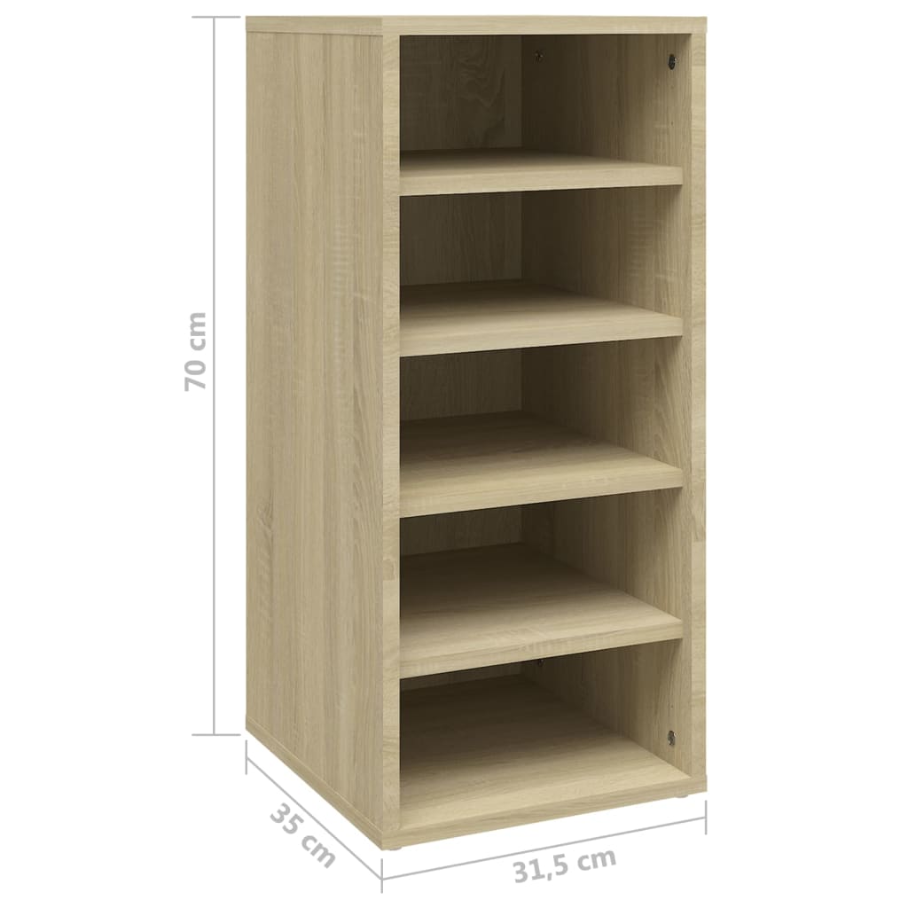 Shoe cabinets 2 pcs. Sonoma oak 31.5x35x70 cm wood material