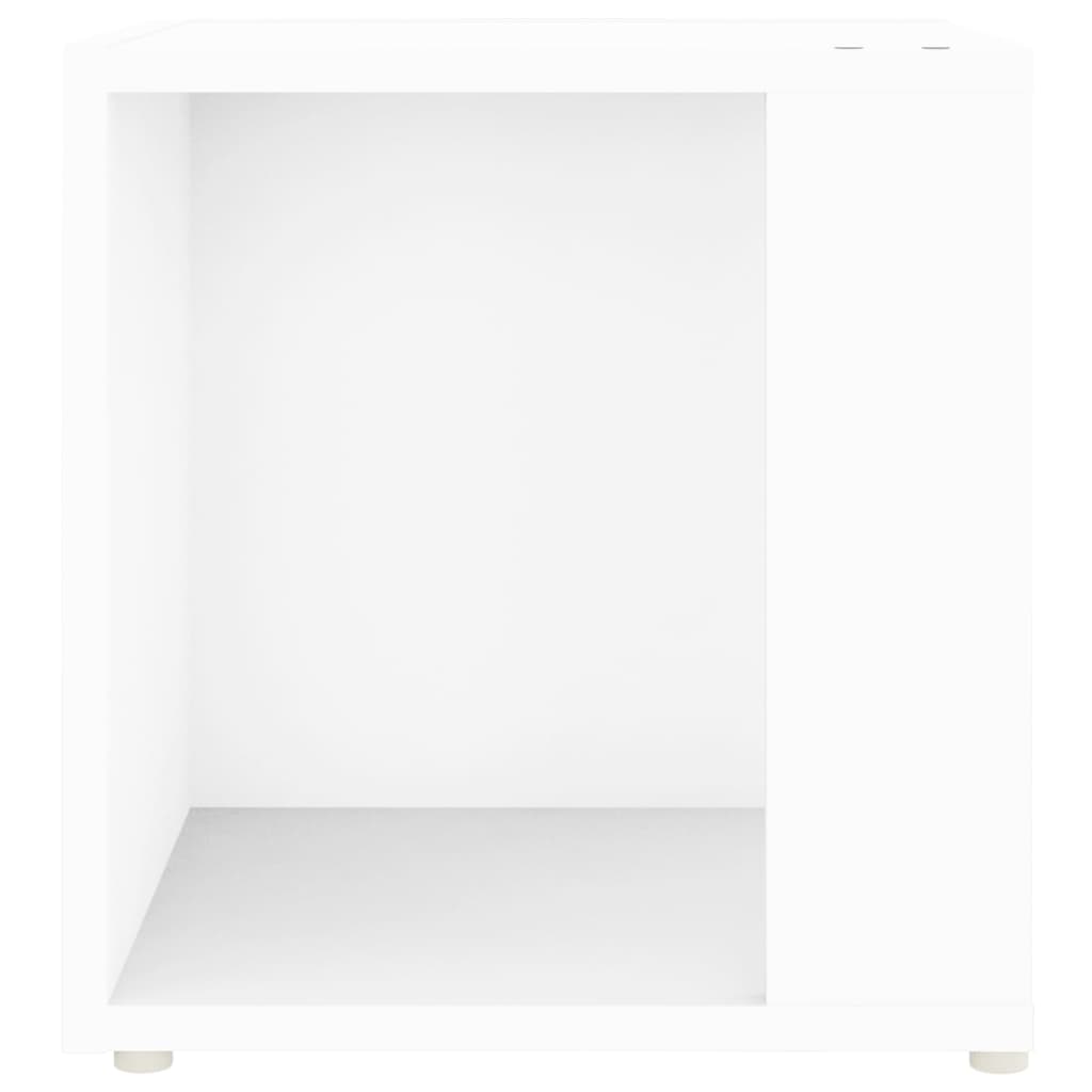 Side Table White 33x33x34.5 cm Wood Material