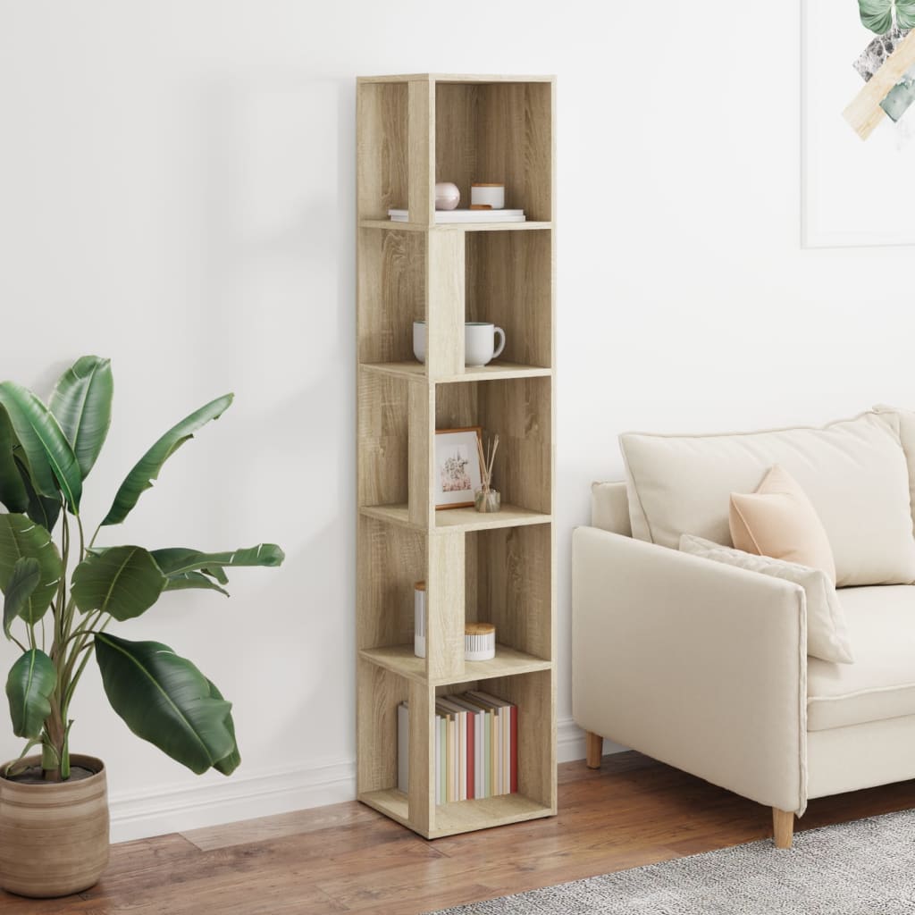 Corner shelf Sonoma oak 33x33x164.5 cm wood material