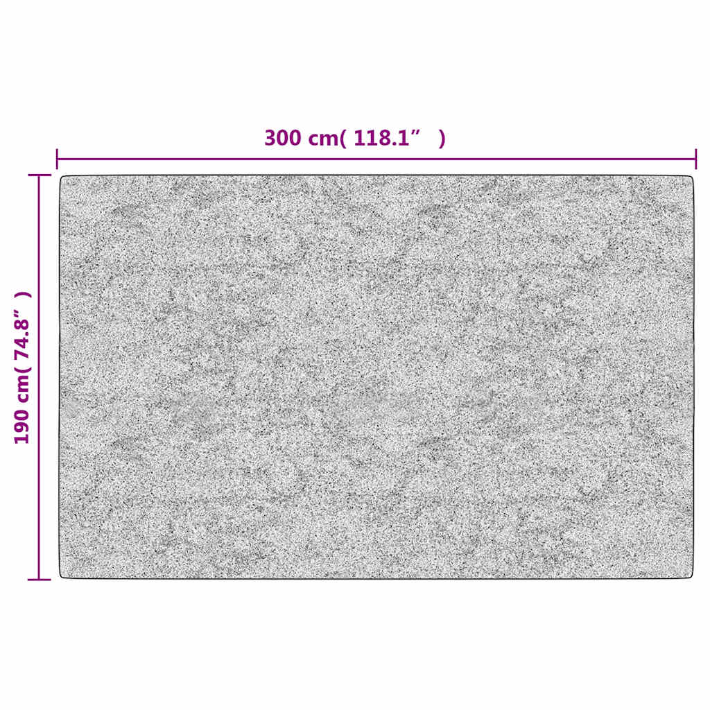 Teppich Waschbar 190x300 cm Hellbeige Rutschfest