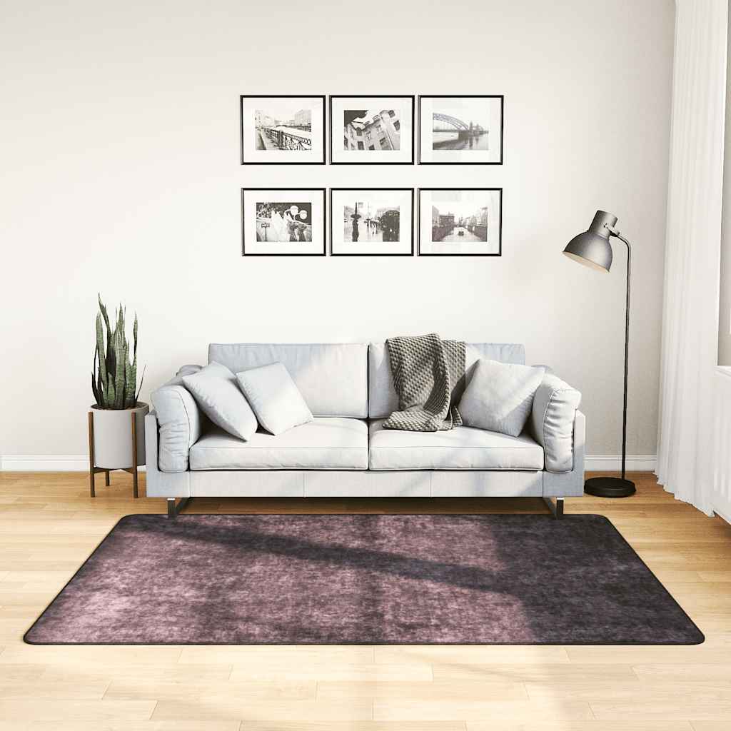 Teppich Waschbar Anthrazit 120x180 cm Rutschfest