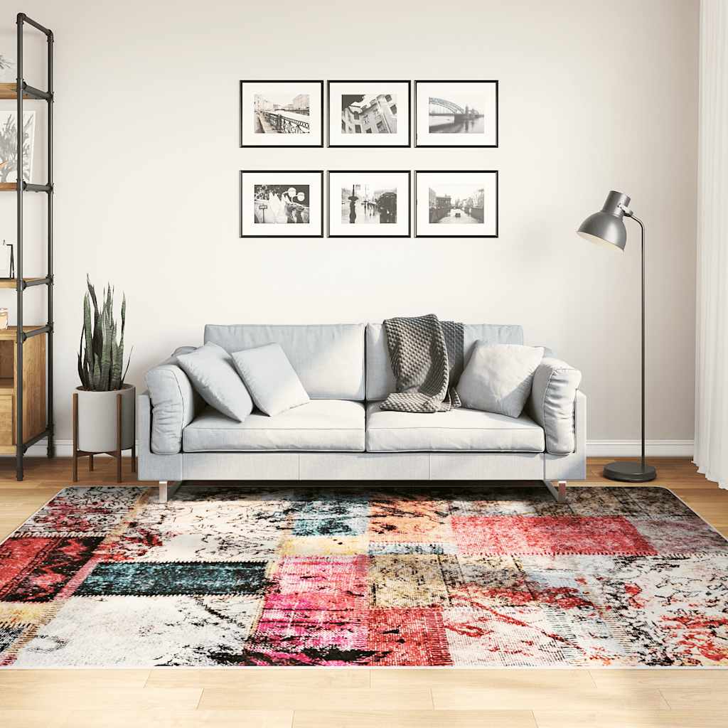 Teppich Waschbar Patchwork Mehrfarbig 160x230 cm Rutschfest