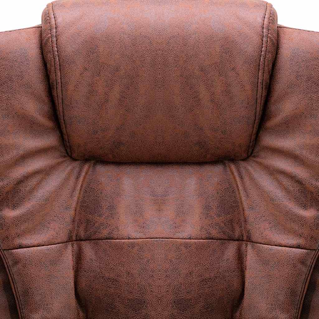 Office chair with massage function light brown suede look