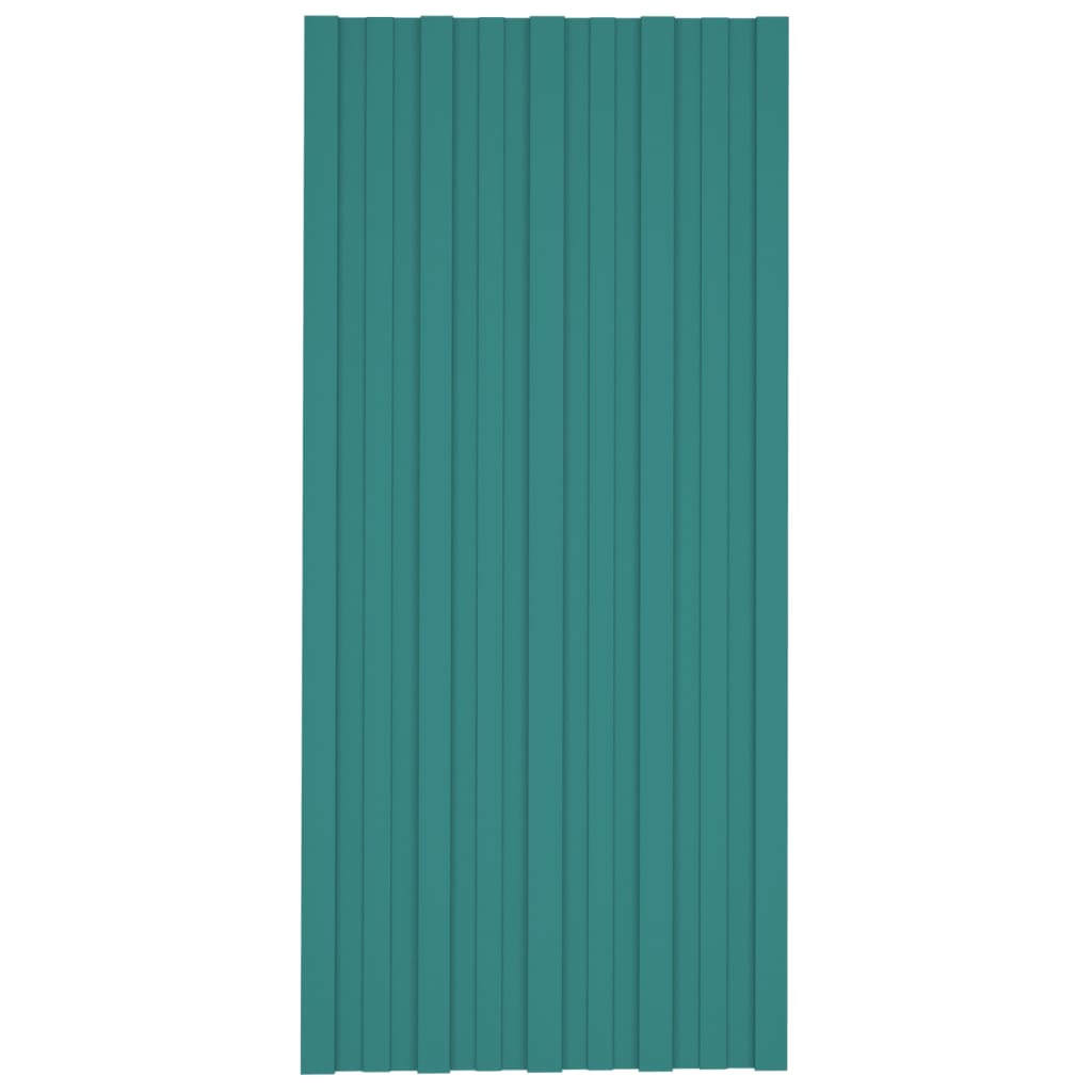 Dachpaneele 36 Stk. Verzinkter Stahl Grün 100x45 cm