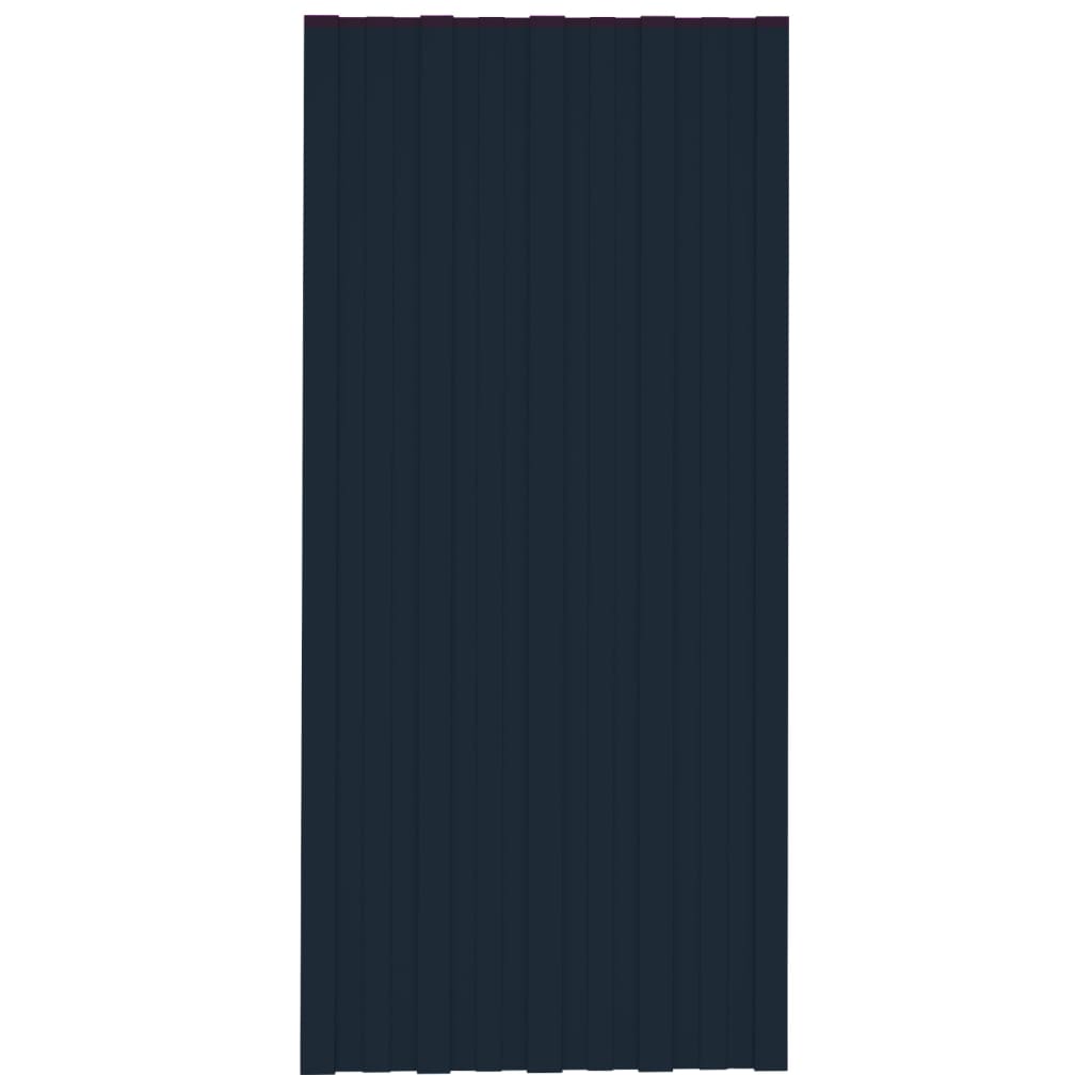 Dachpaneele 36 Stk. Verzinkter Stahl Anthrazit 100x45 cm