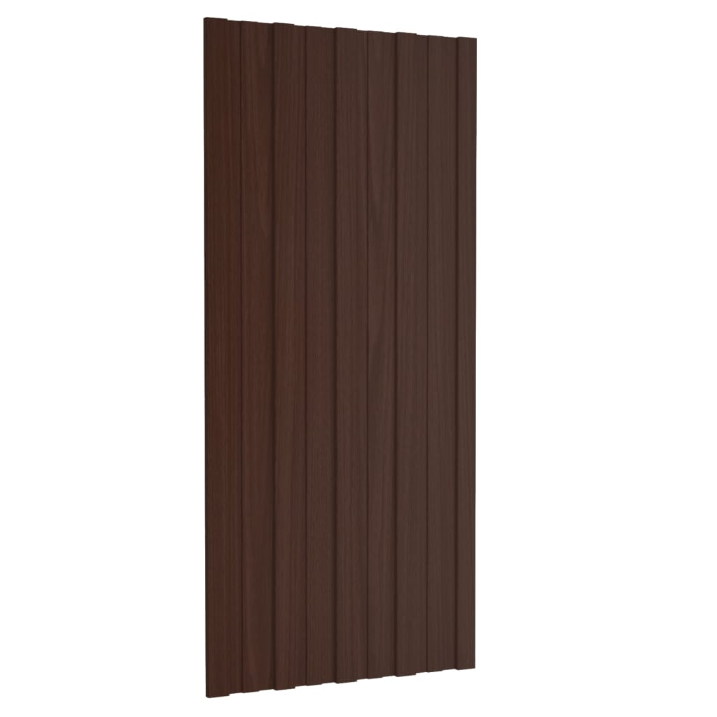 Dachpaneele 36 Stk. Verzinkter Stahl Braun 100x45 cm