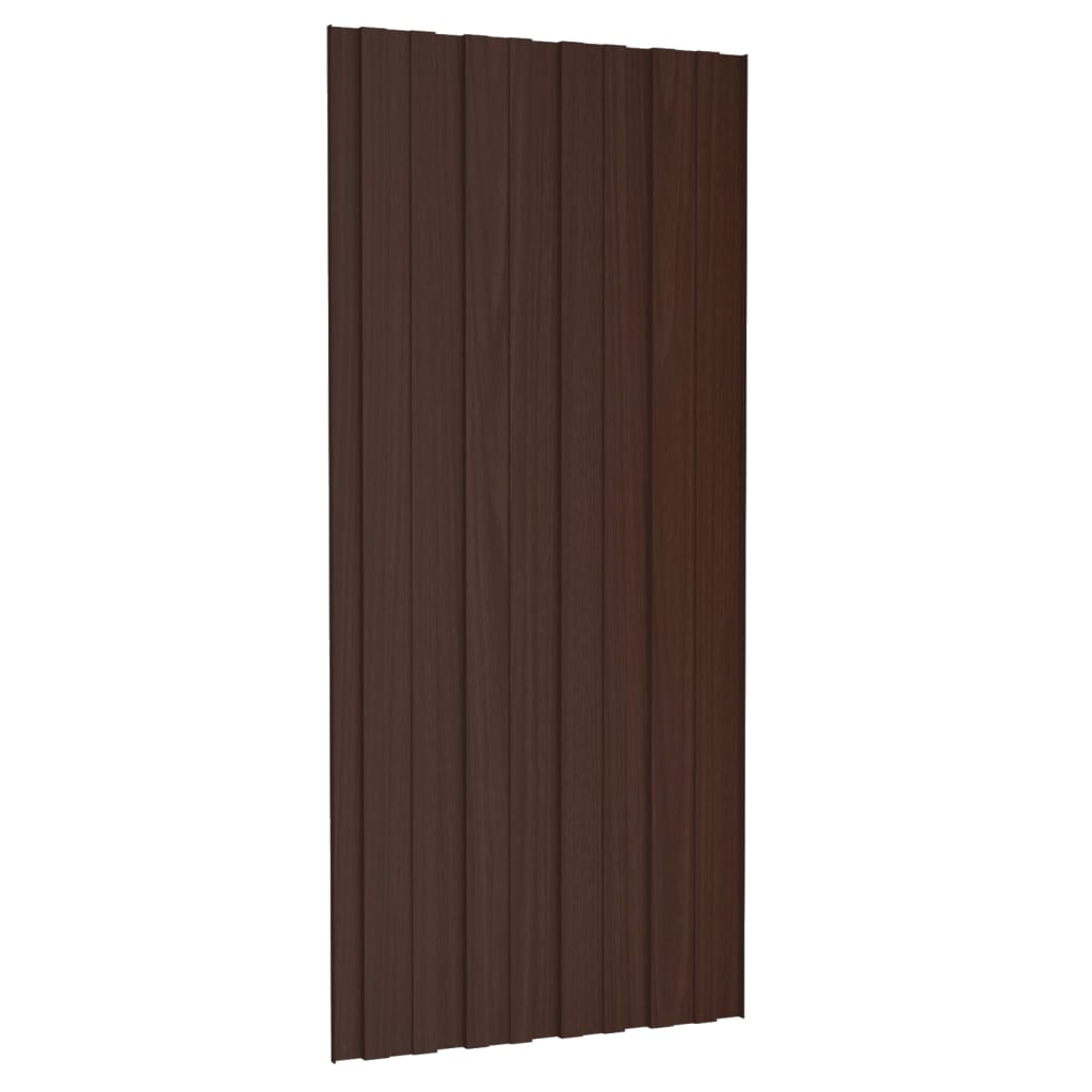 Dachpaneele 36 Stk. Verzinkter Stahl Braun 100x45 cm