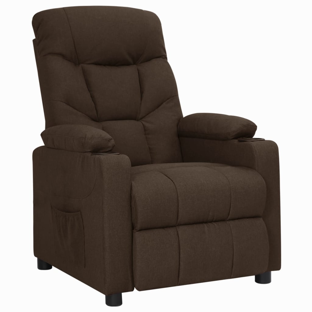 Relaxsessel Dunkelbraun Stoff