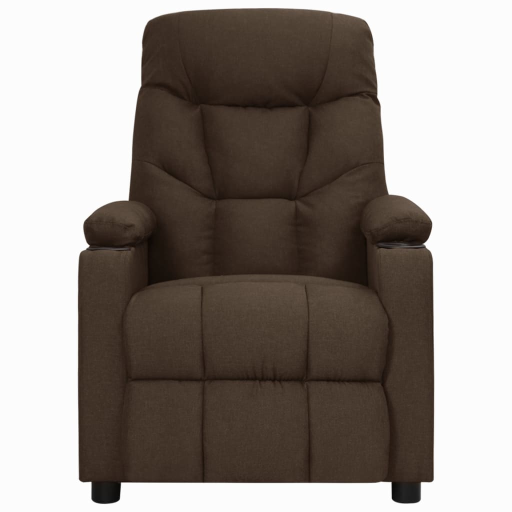 Relaxsessel Dunkelbraun Stoff