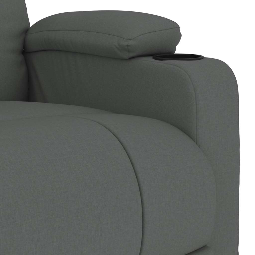 Massagesessel Dunkelgrau Stoff