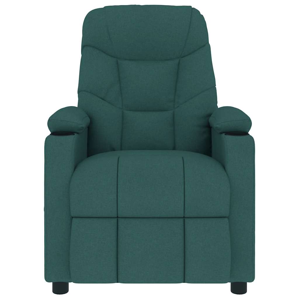 Massagesessel Dunkelgrün Stoff