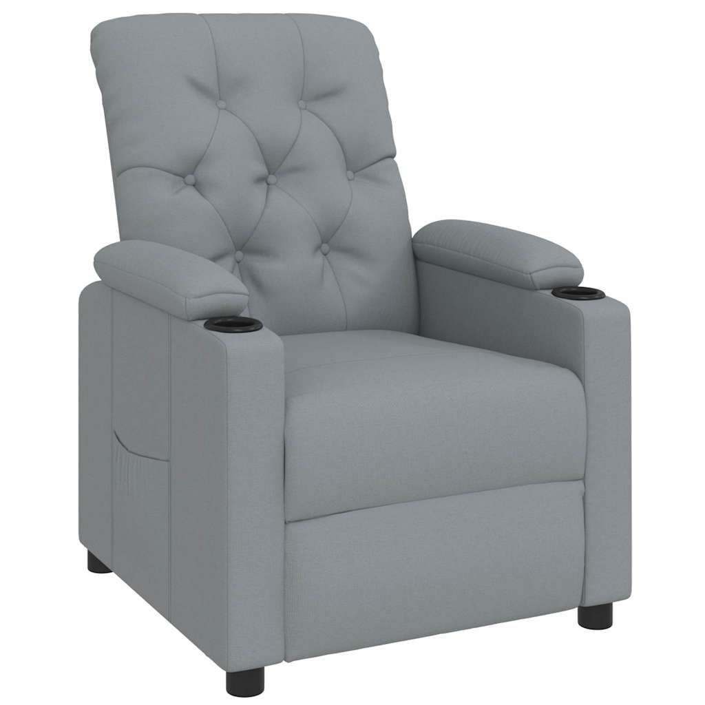 Relaxsessel Hellgrau Stoff