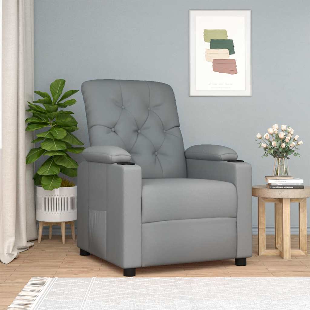 Relaxsessel Hellgrau Stoff