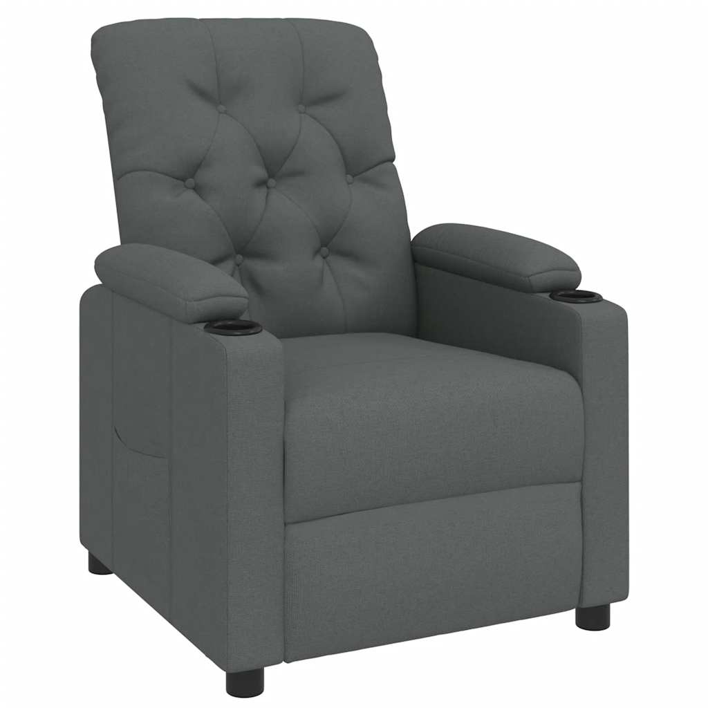 Relaxsessel Dunkelgrau Stoff