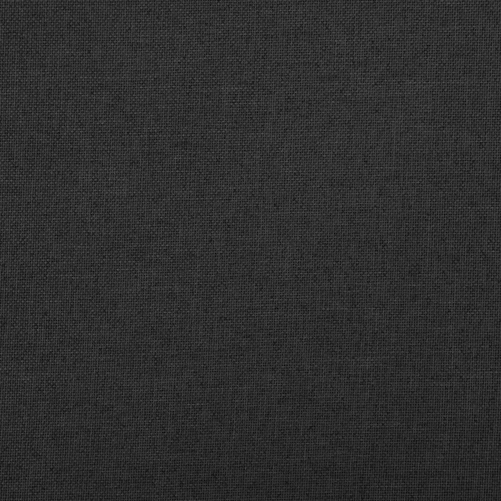 Faltbare Sitzbank mit Stauraum Schwarz 76x38x38 cm Leinenoptik
