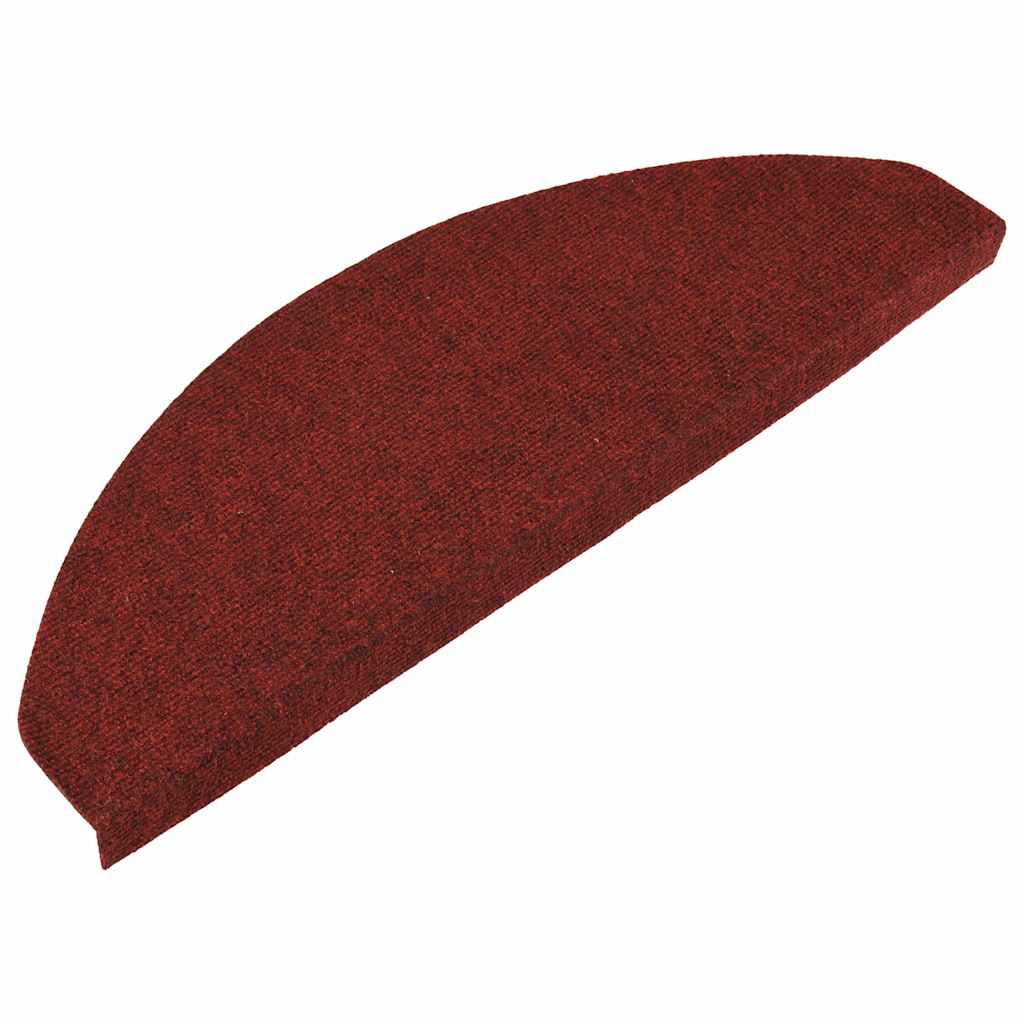 Self-adhesive stair mats, 15 pieces, 65 x 22.5 x 3.5 cm, red