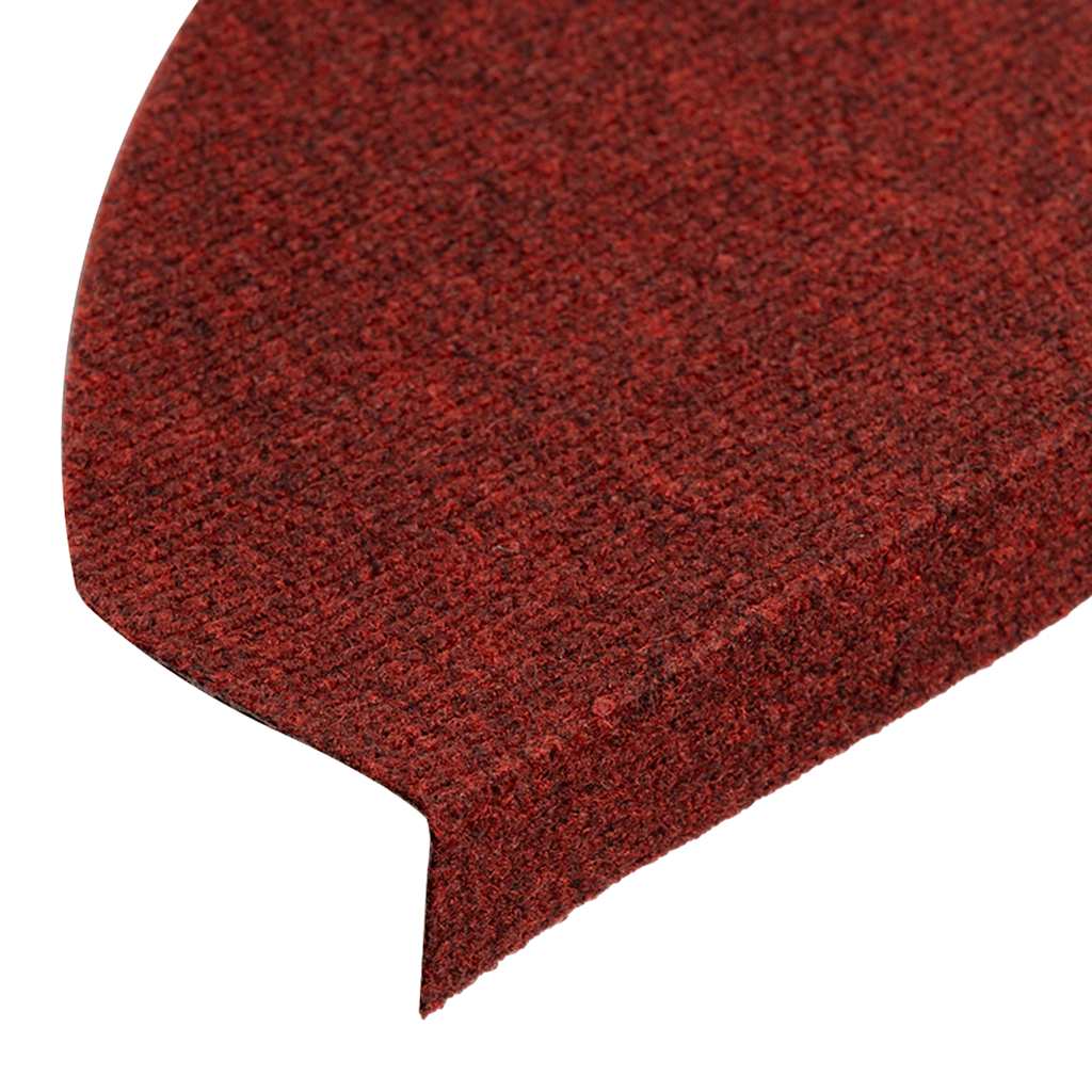 Self-adhesive stair mats, 15 pieces, 65 x 22.5 x 3.5 cm, red