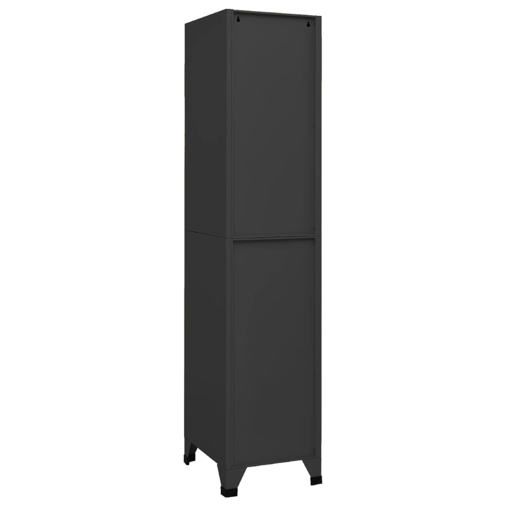 Locker cabinet anthracite 38x45x180 cm steel