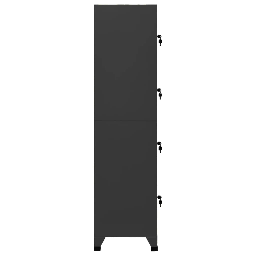 Locker cabinet anthracite 38x45x180 cm steel