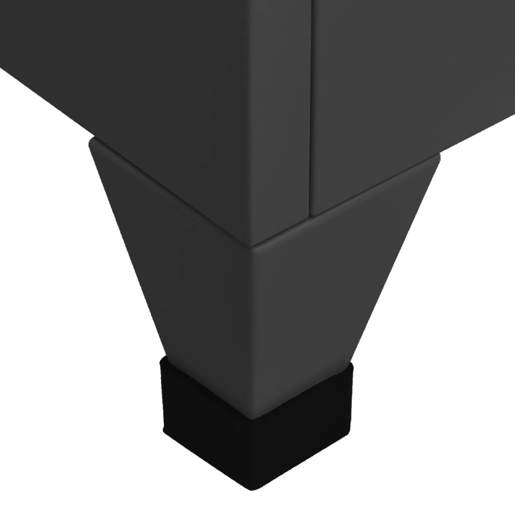 Locker cabinet anthracite 38x40x180 cm steel