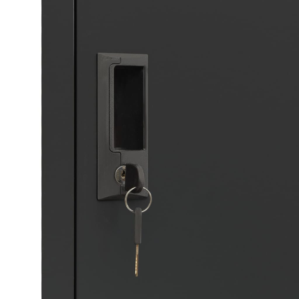 Locker cabinet anthracite 38x40x180 cm steel