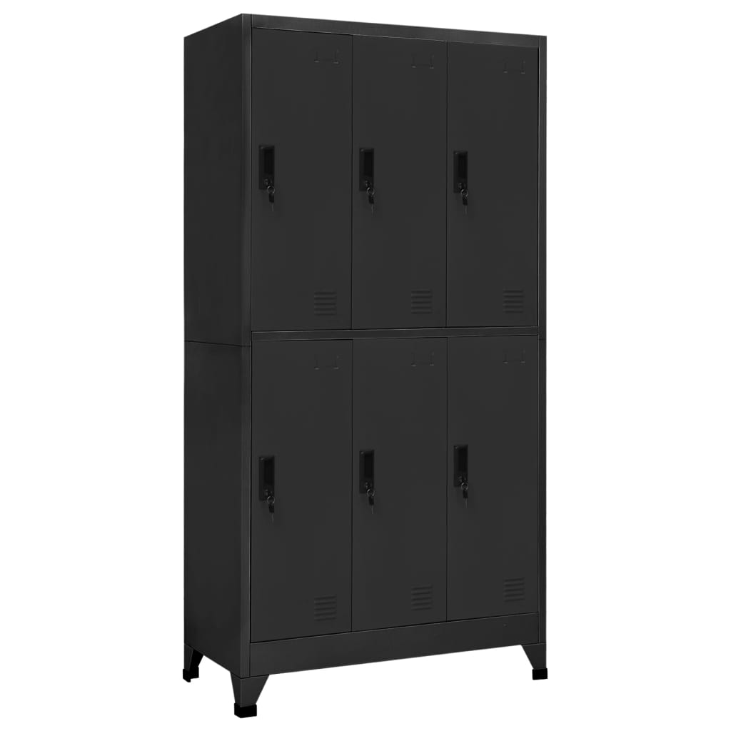 Locker cabinet anthracite 90x45x180 cm steel