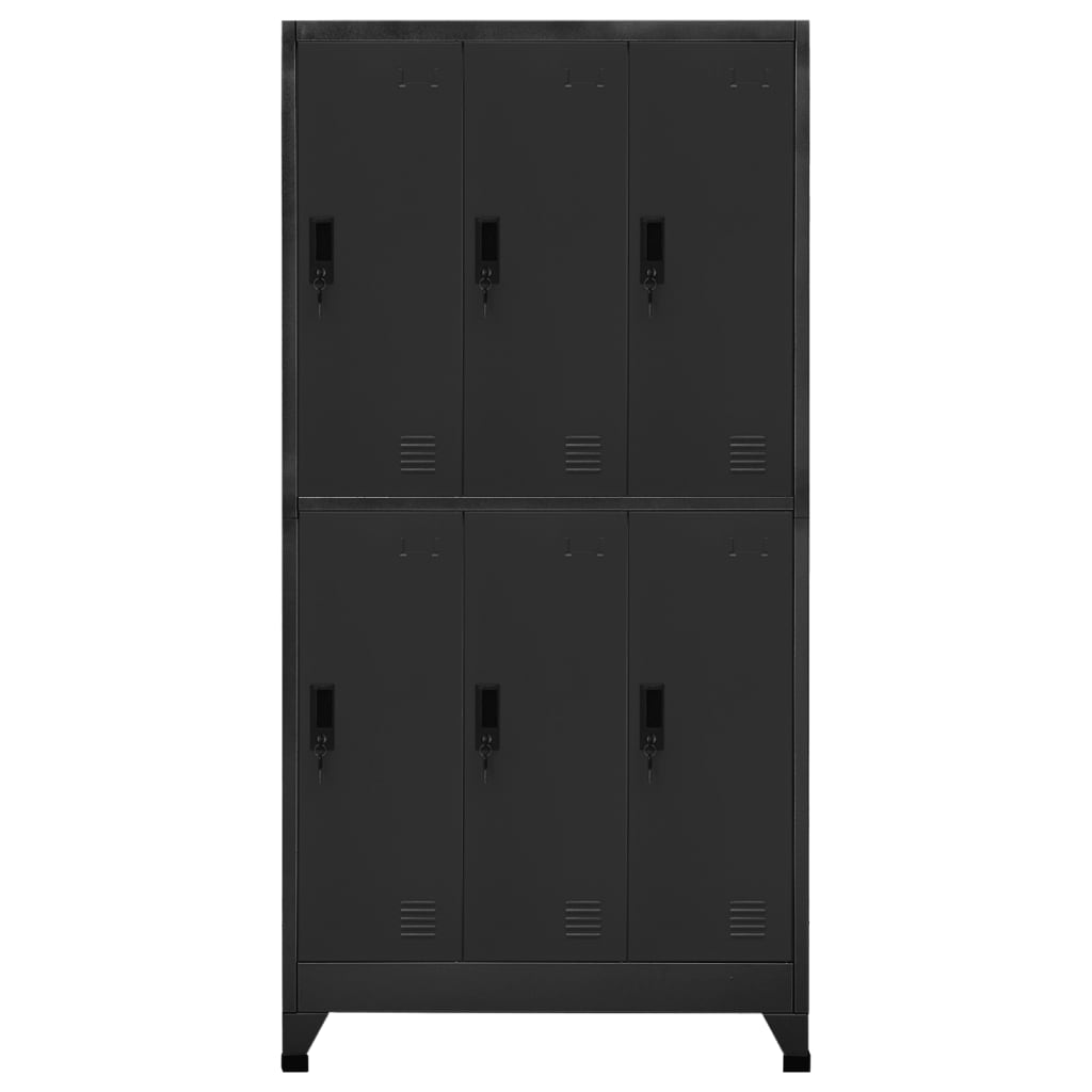 Locker cabinet anthracite 90x45x180 cm steel