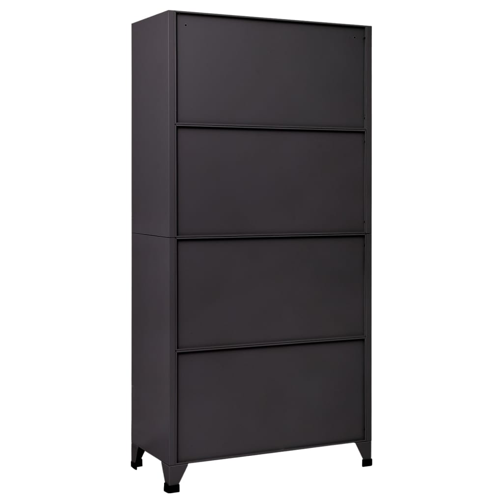 Locker cabinet anthracite 90x45x180 cm steel