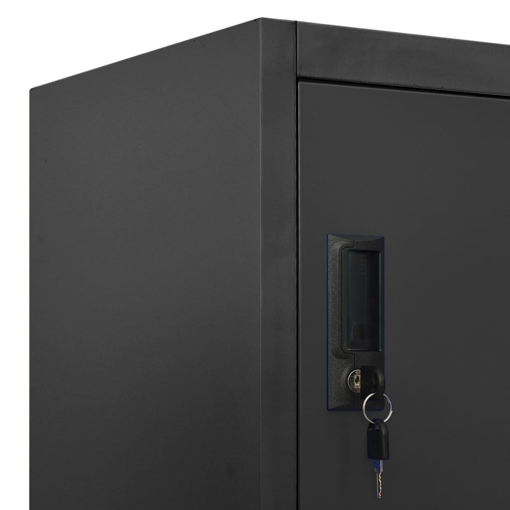 Locker cabinet anthracite 90x45x180 cm steel