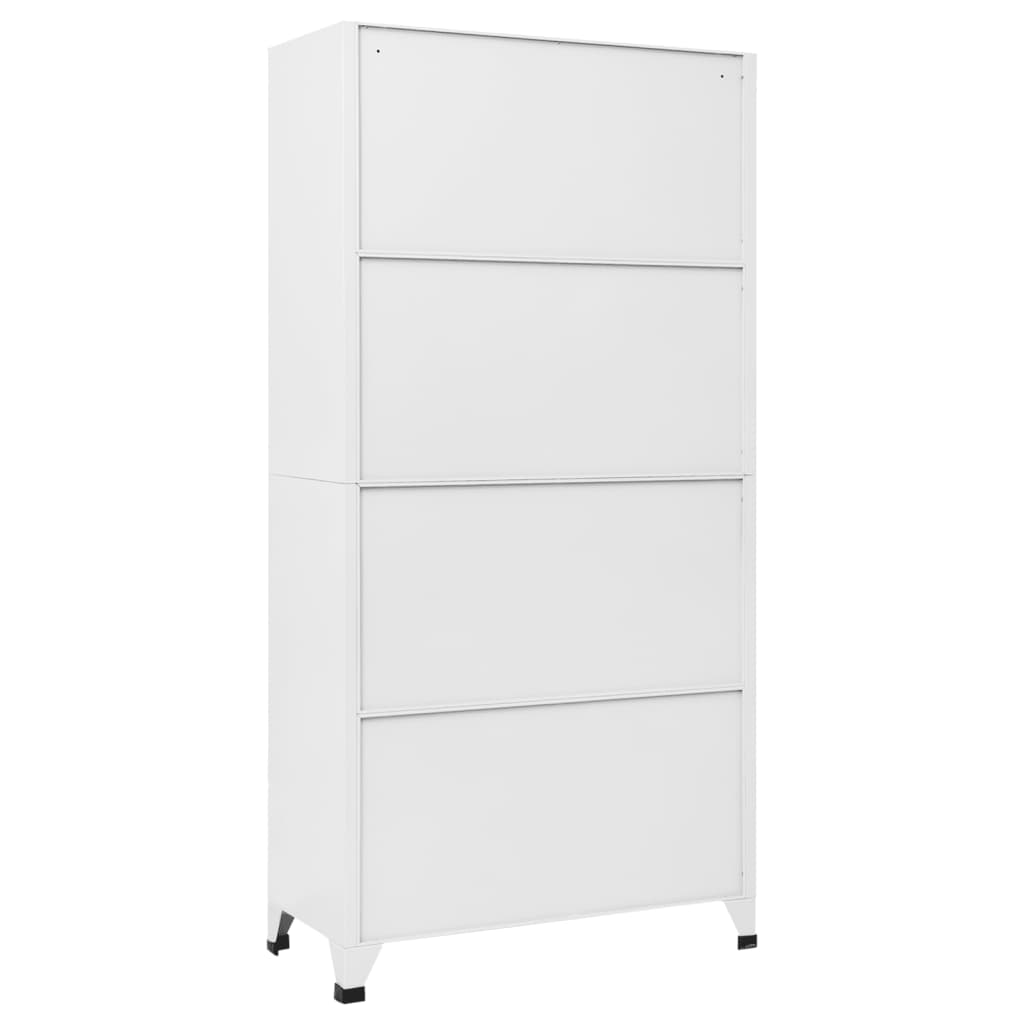 Locker cabinet light grey and dark grey 90x45x180 cm steel
