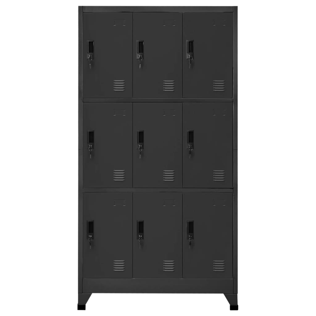 Locker cabinet anthracite 90x45x180 cm steel